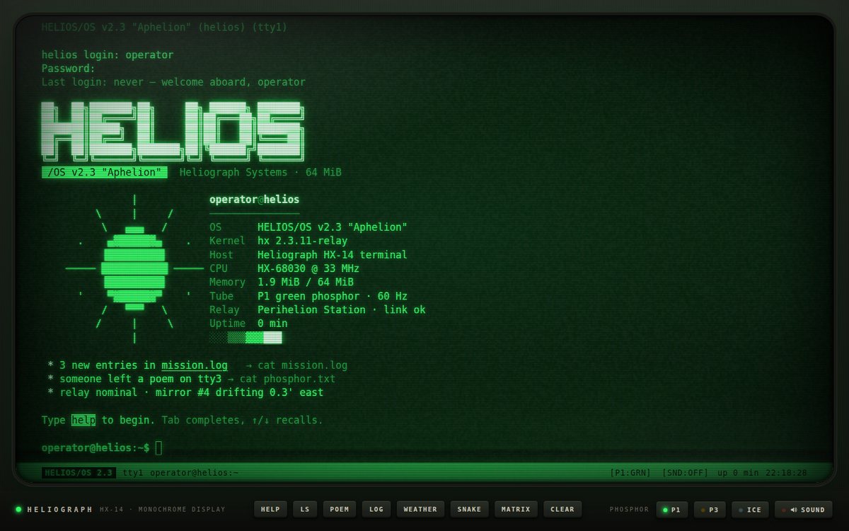 HELIOS/OS screenshot