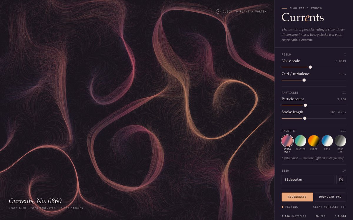 Currents — Flow Field Studio screenshot