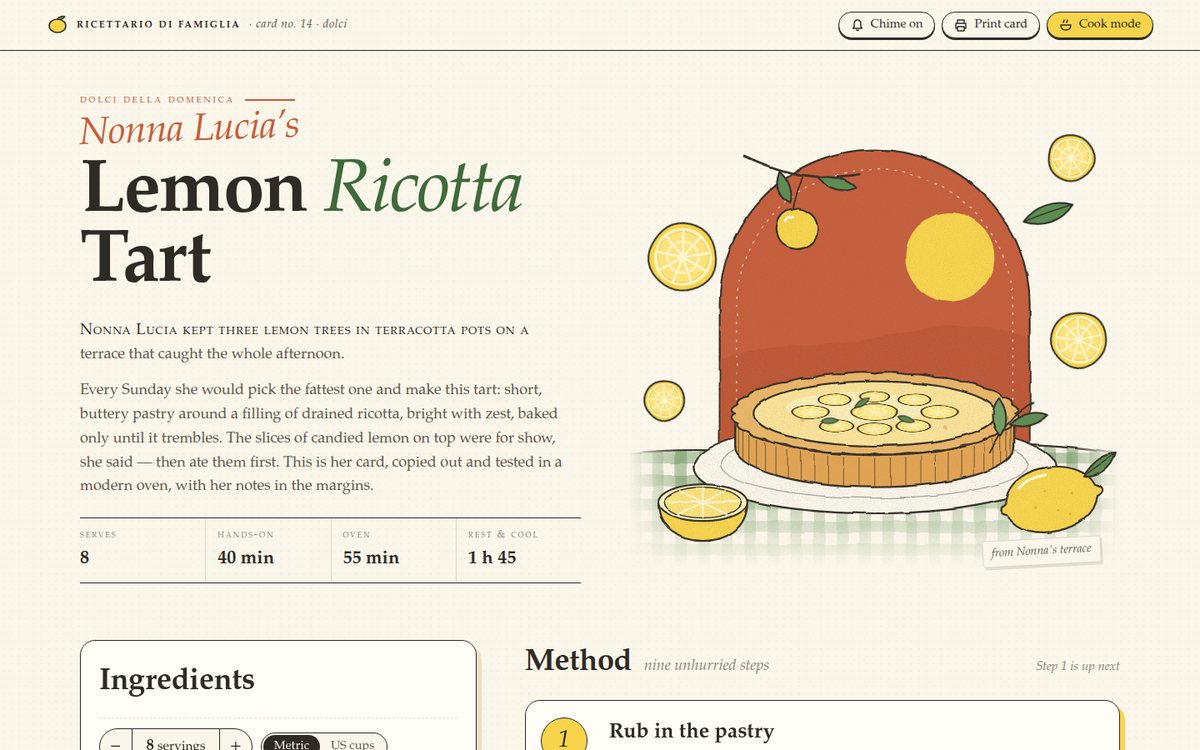 Nonna Lucia's Lemon Ricotta Tart screenshot