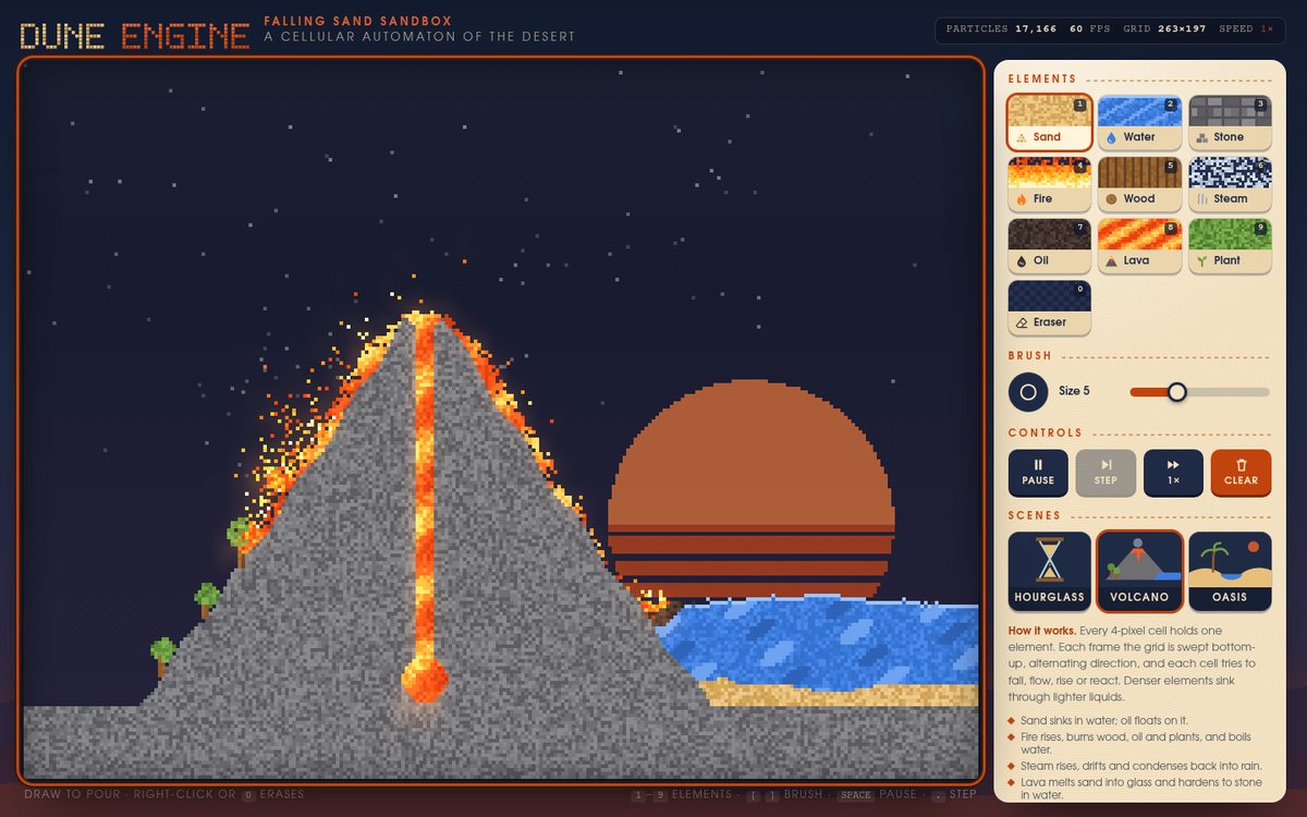 Dune Engine — Falling Sand Sandbox screenshot