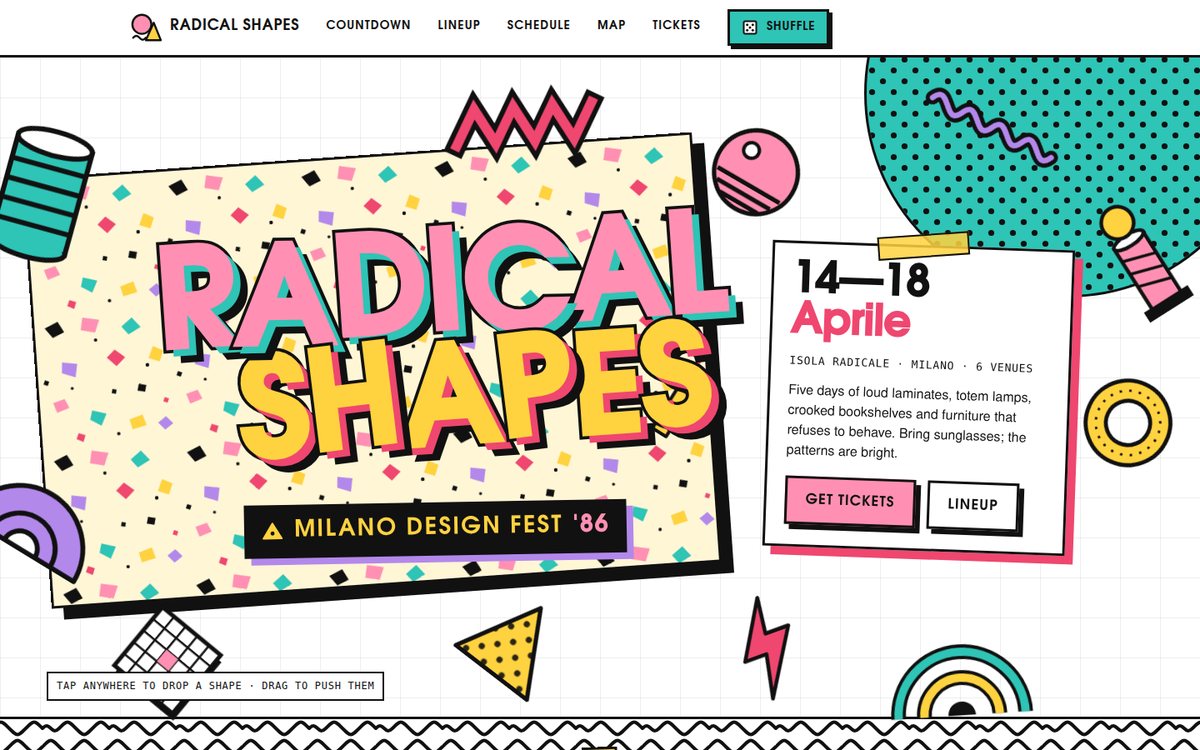 Radical Shapes — Milano Design Fest '86 screenshot