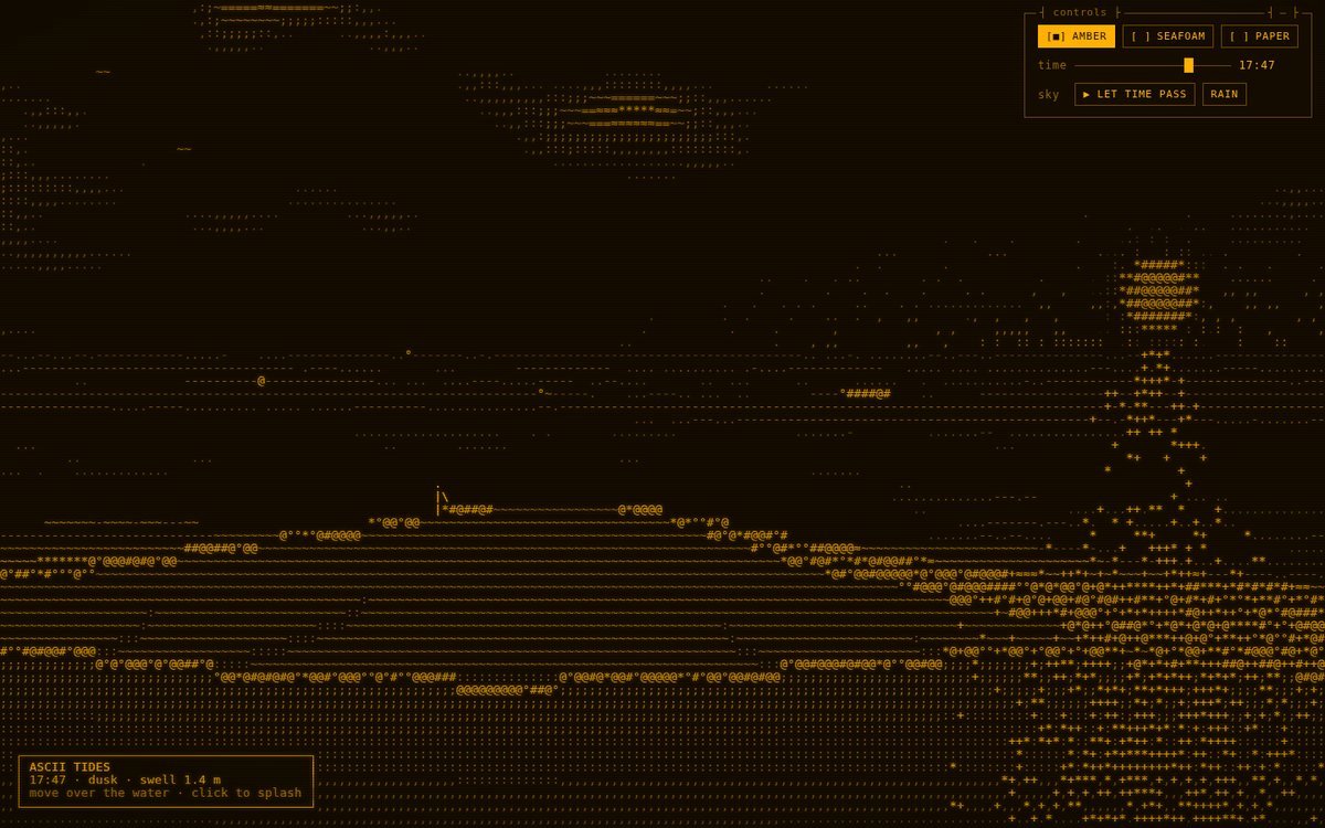 ASCII TIDES screenshot