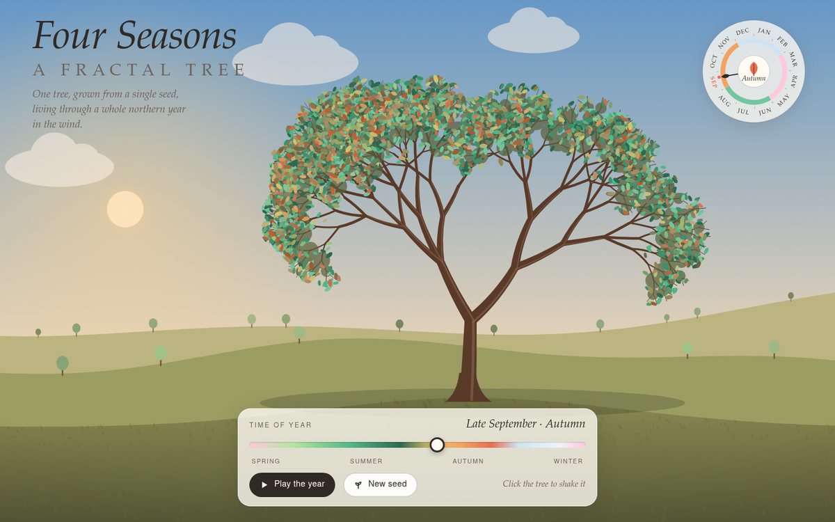 Four Seasons — A Fractal Tree screenshot