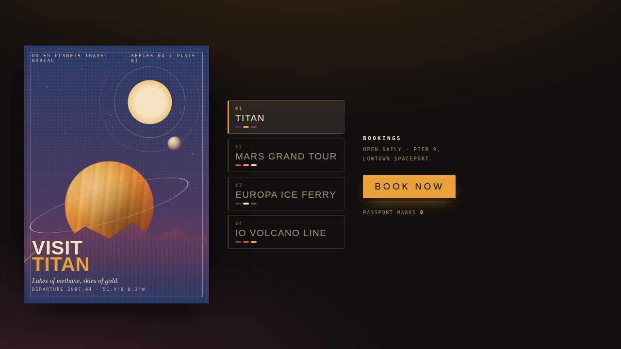Outer Planets Travel Bureau — Retro Poster Series — screenshot