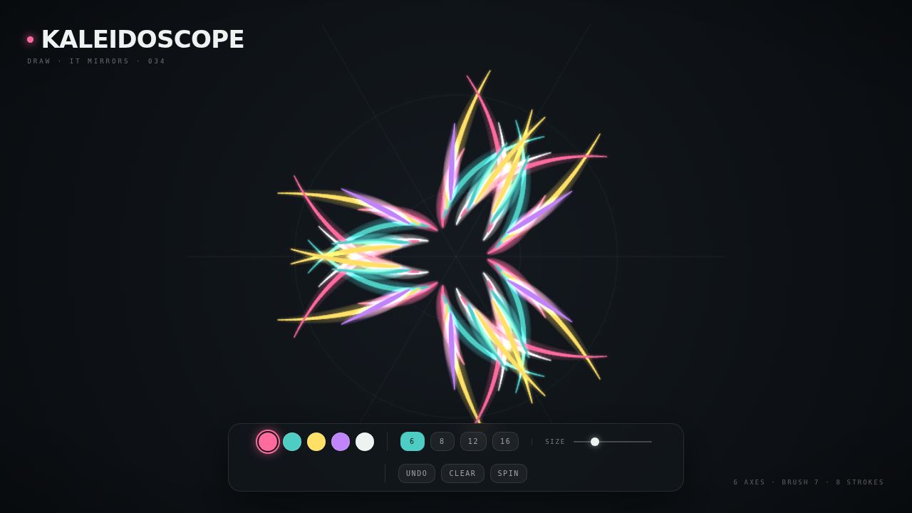 Kaleidoscope — every stroke you make, mirrored — screenshot