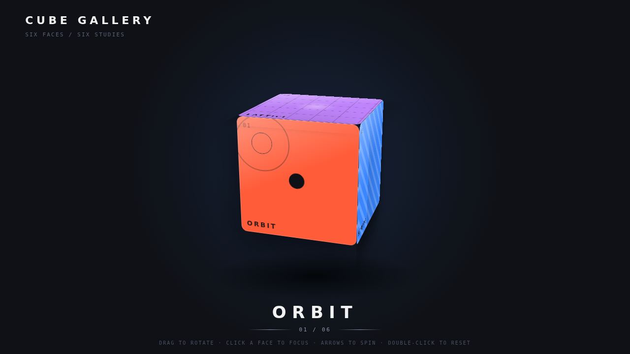 Cube Gallery — Six Faces, Six Studies — screenshot