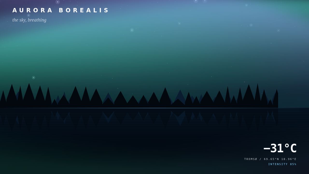 Aurora Borealis — Night Over the Lake — screenshot