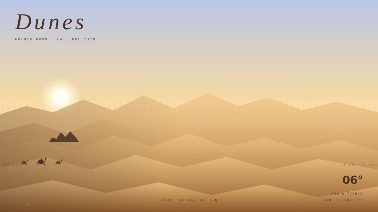 Desert Dunes — Sun Path at Latitude 23 North — screenshot