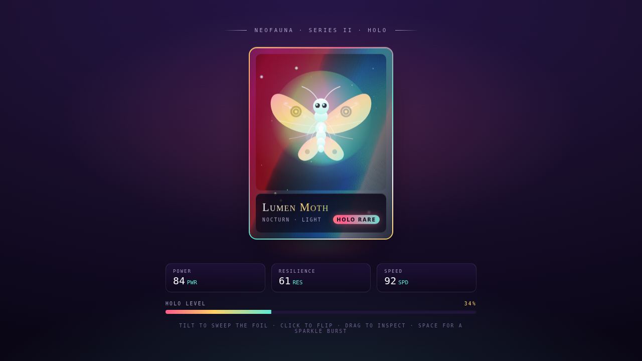 Lumen Moth — Holo Rare — screenshot