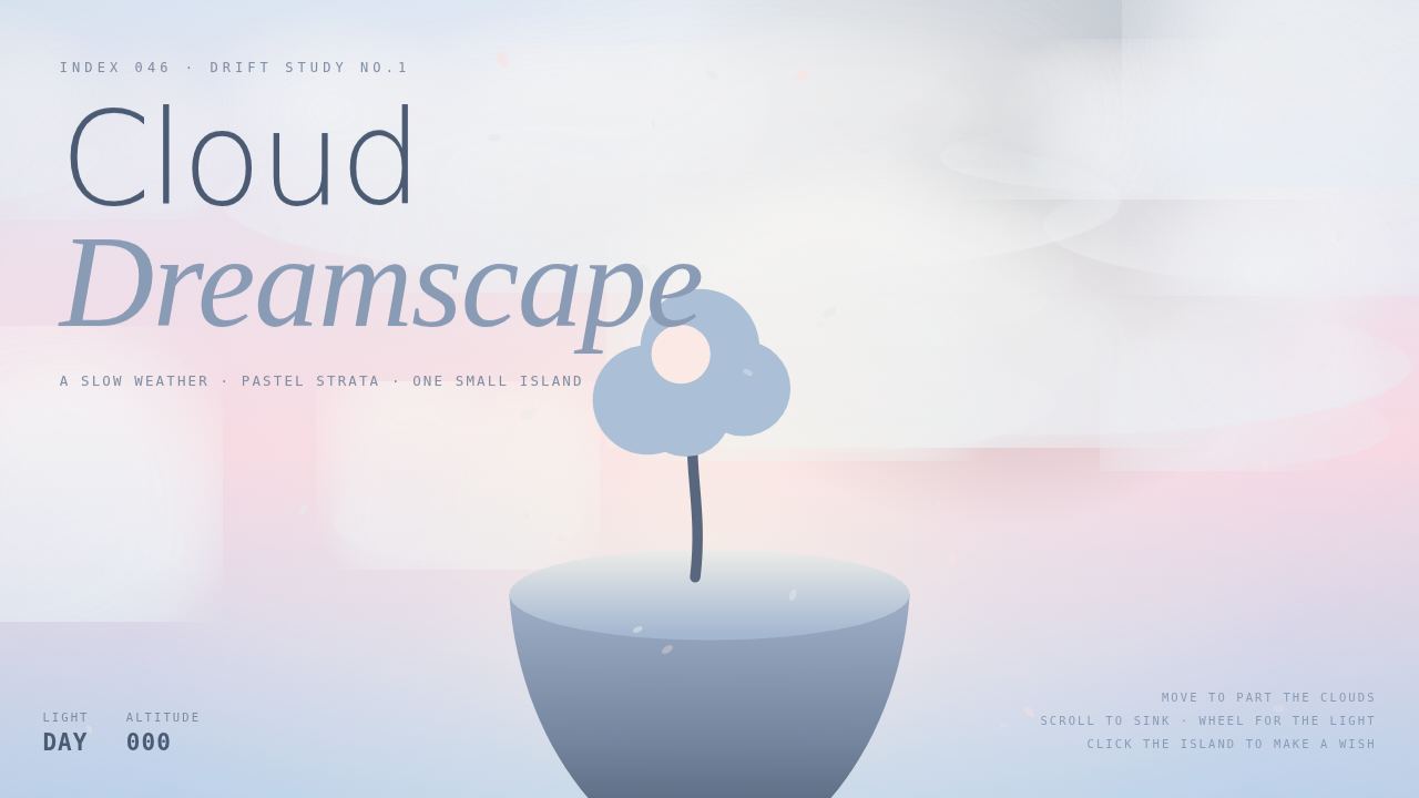 Cloud Dreamscape — a slow weather over one small island — screenshot