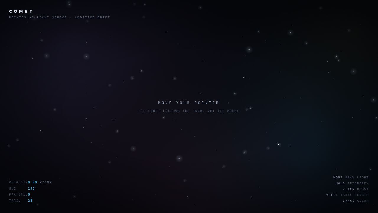 Cursor Comet — Light Drawn by Hand — screenshot