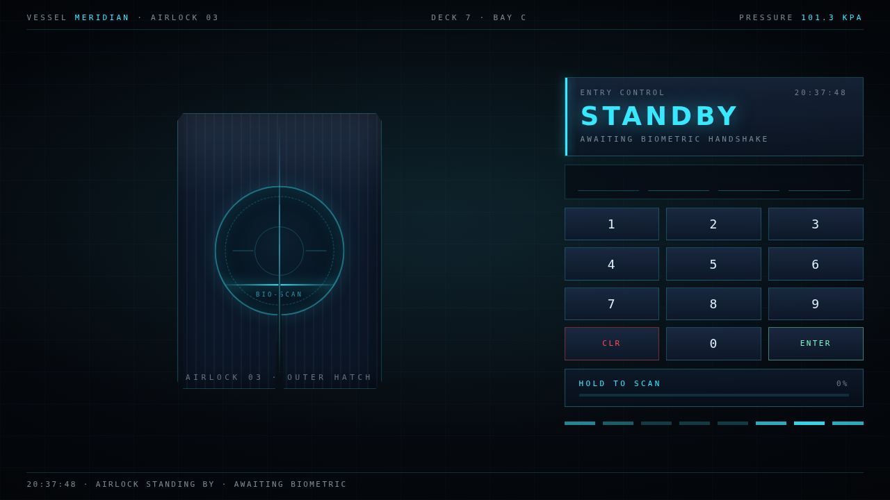 Airlock 03 — a login that behaves like a door — screenshot