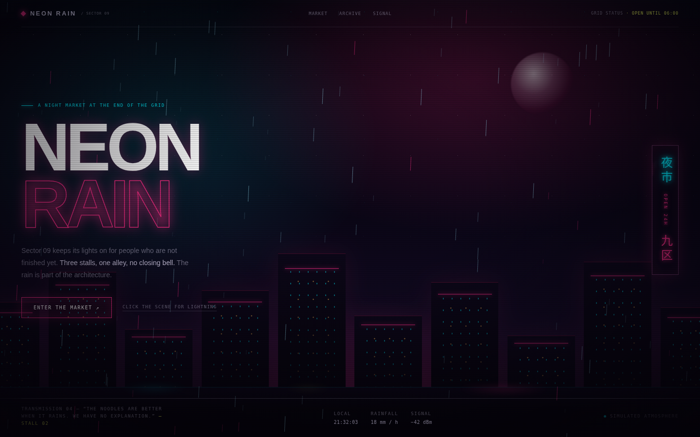 Neon Rain — Sector 09 Night Market screenshot