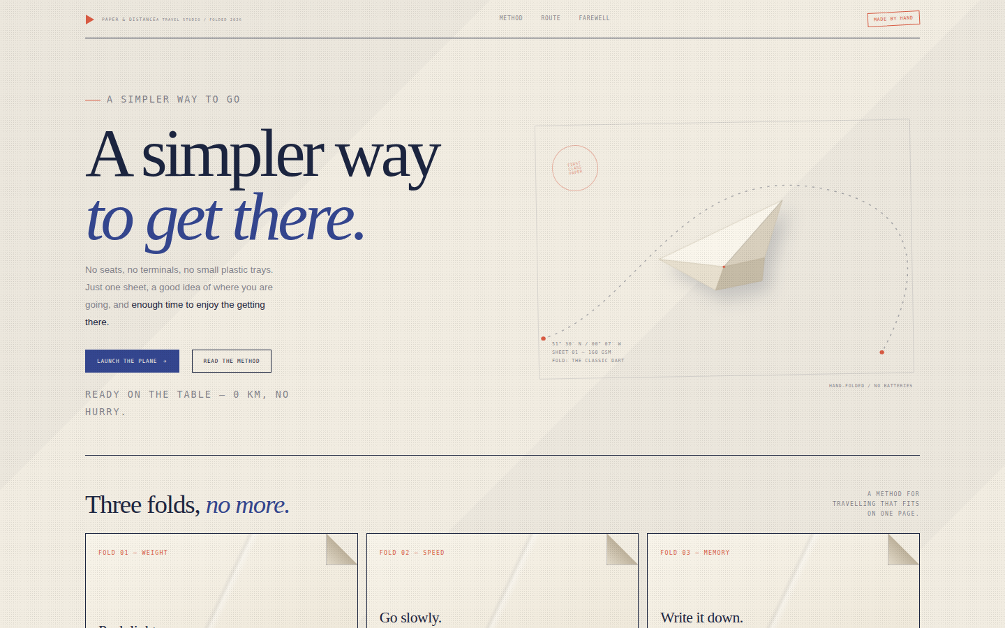 Paper & Distance — A Study in Getting There screenshot