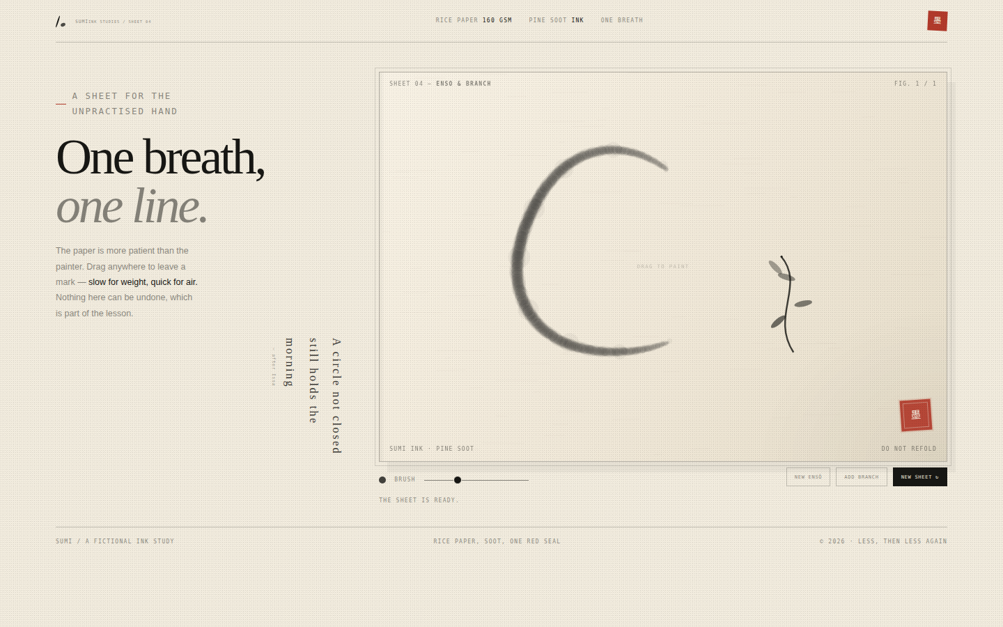 Sumi — One Breath, One Line screenshot