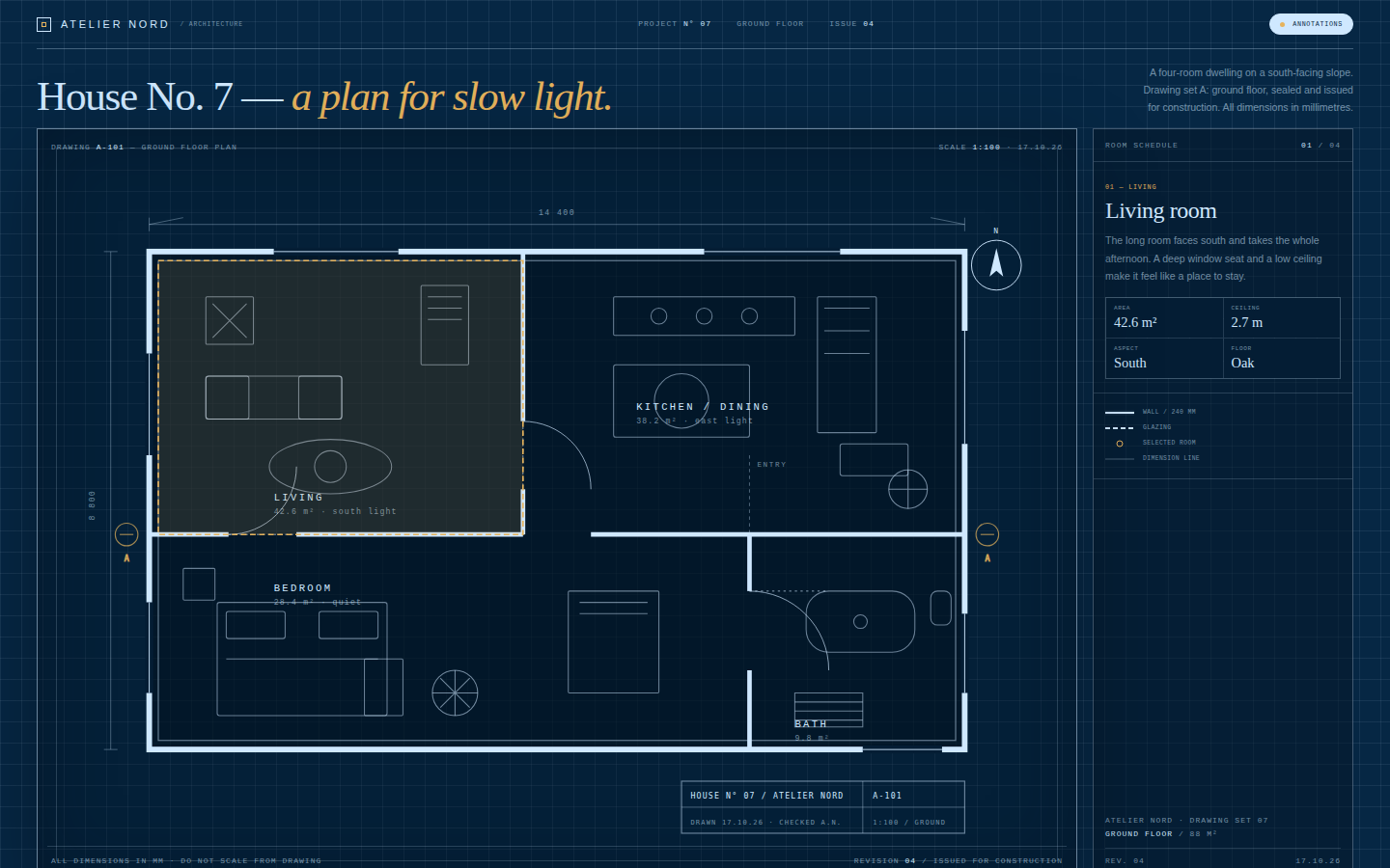 House No. 7 — A Blueprint You Can Walk Through screenshot