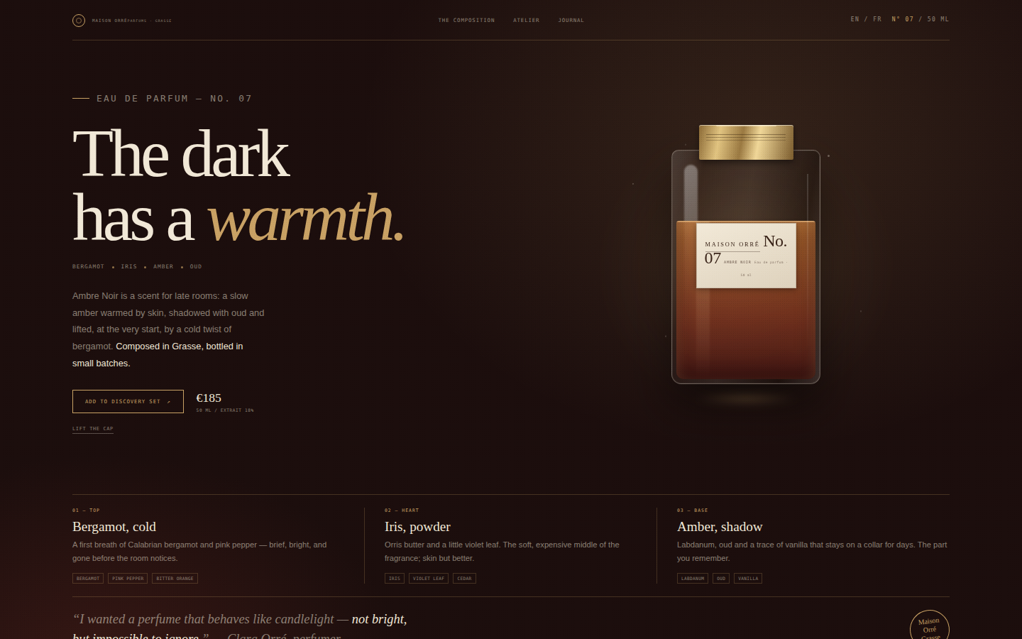 Maison Orré — Ambre Noir, No. 07 screenshot
