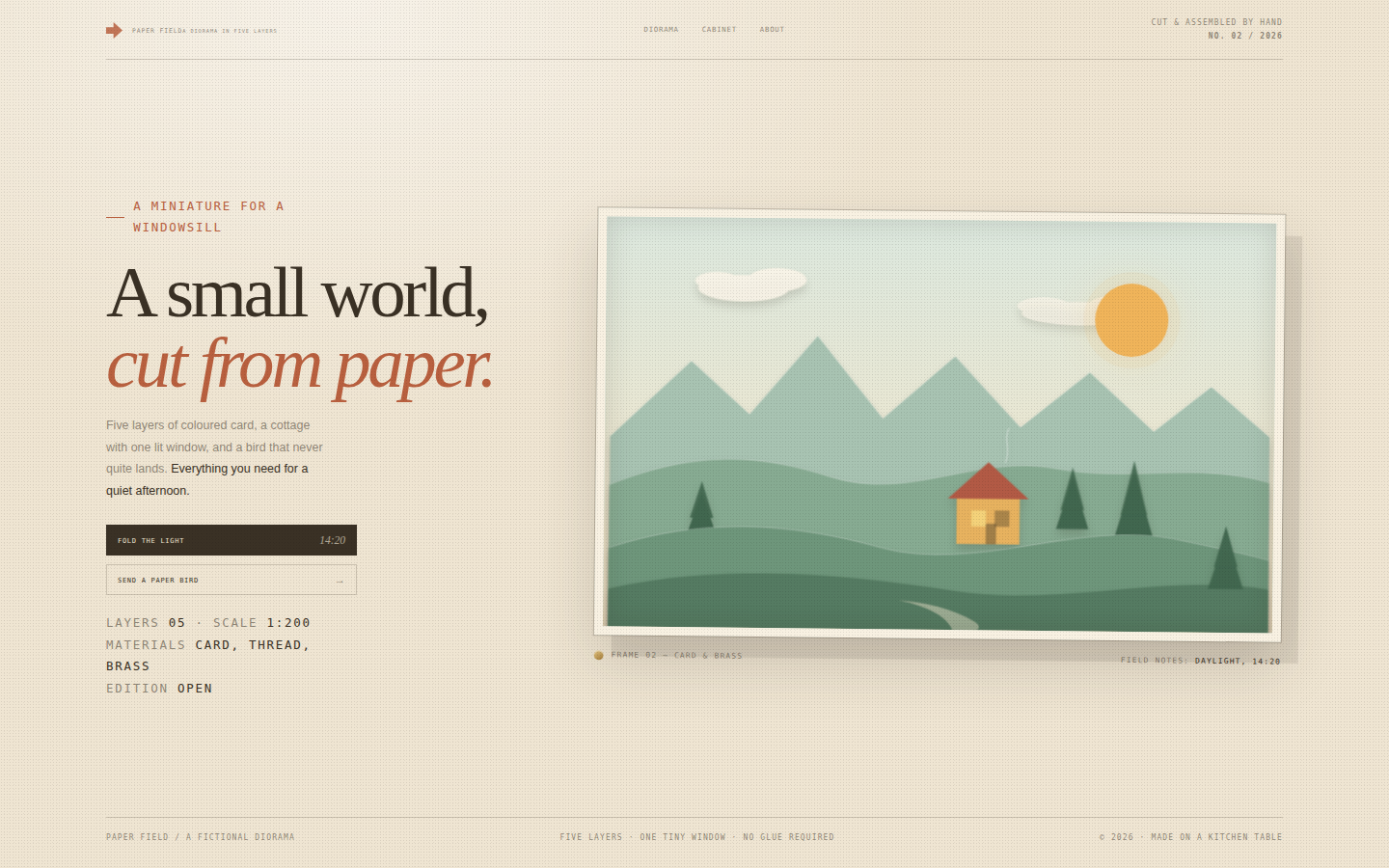 Paper Field — A Diorama in Five Layers screenshot