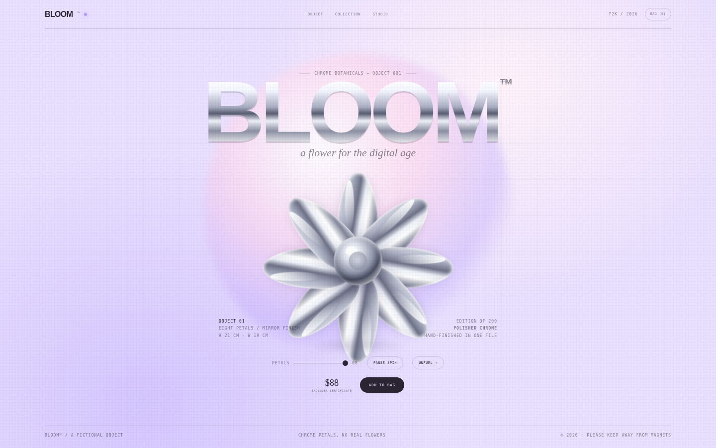 BLOOM™ — Chrome Botanicals screenshot