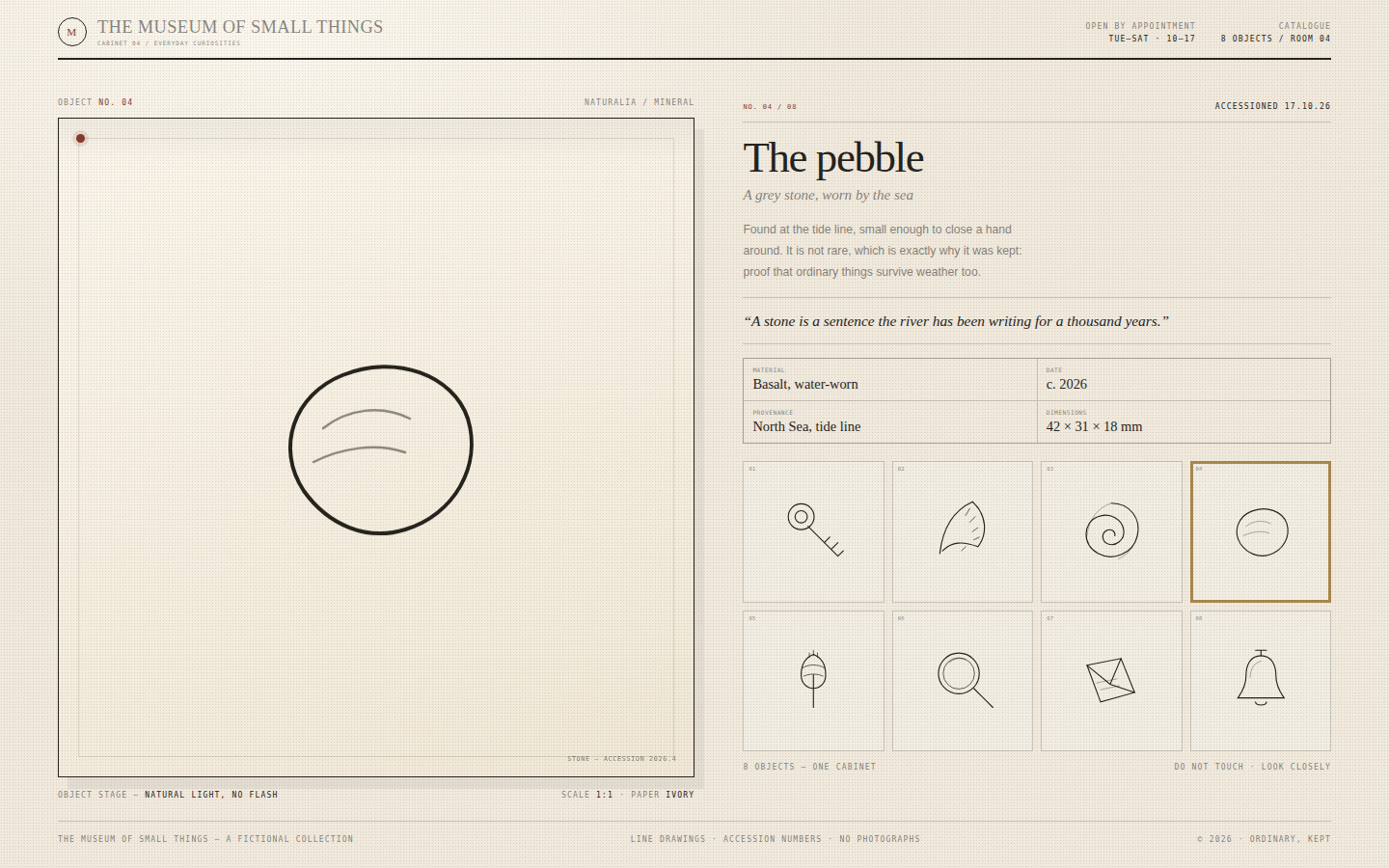 The Museum of Small Things — A Cabinet of Curiosities screenshot