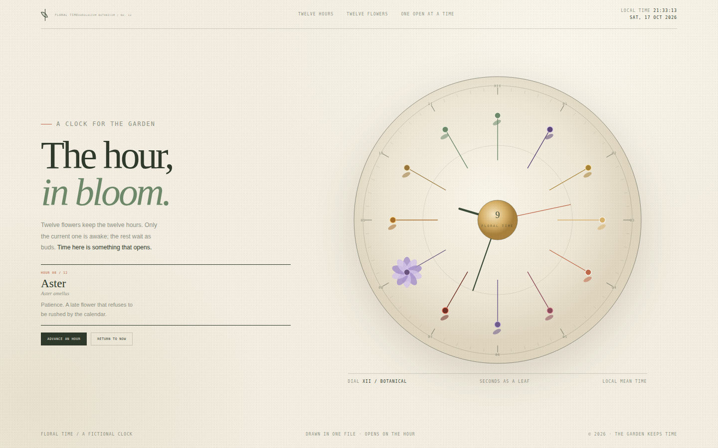 Floral Time — The Hour, in Bloom screenshot