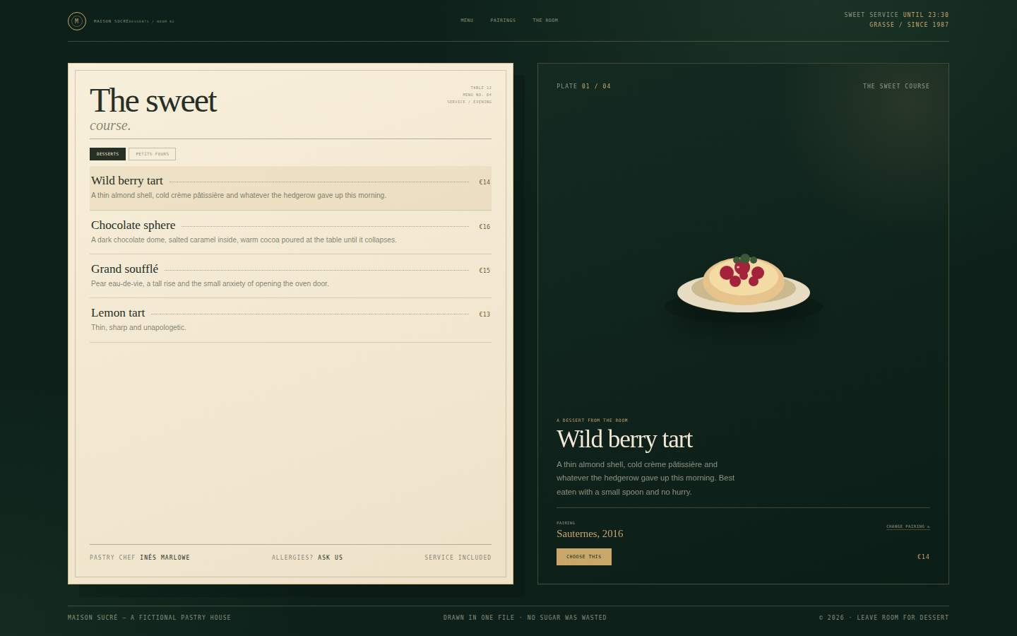Maison Sucré — The Sweet Course screenshot