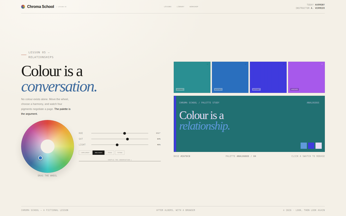 Chroma School — Colour Is a Conversation screenshot