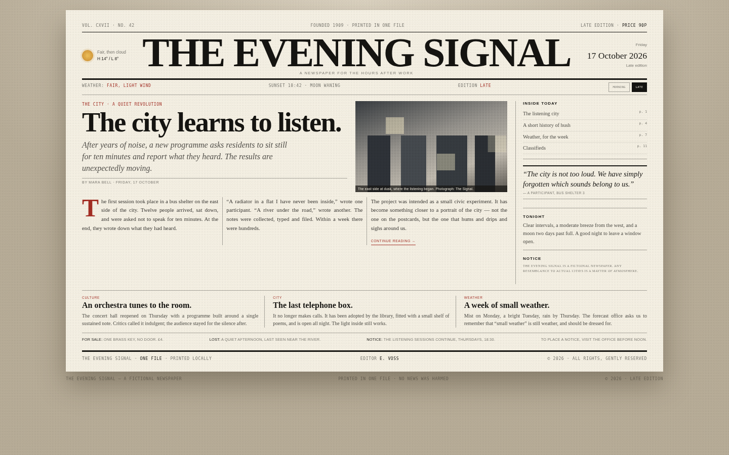 The Evening Signal — Late Edition screenshot