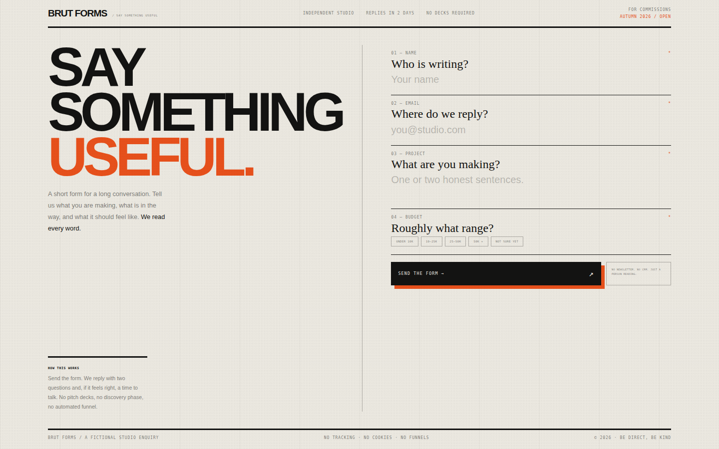 BRUT FORMS — Say Something Useful screenshot