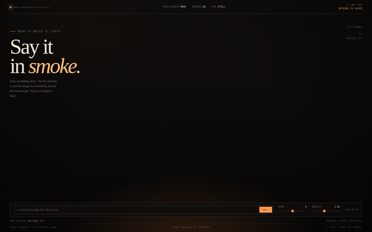 Smoke Signals — Say It in Smoke screenshot