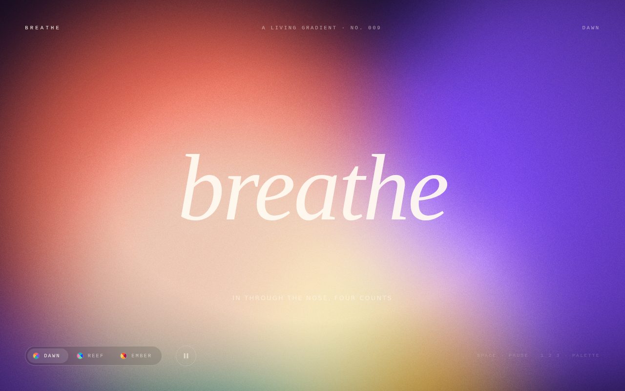 Breathe — Living Gradient Mesh screenshot