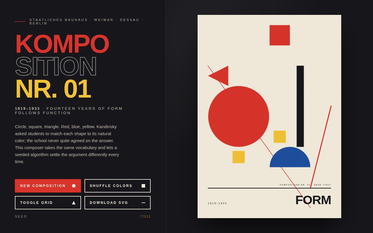 Komposition — Bauhaus Poster Composer screenshot
