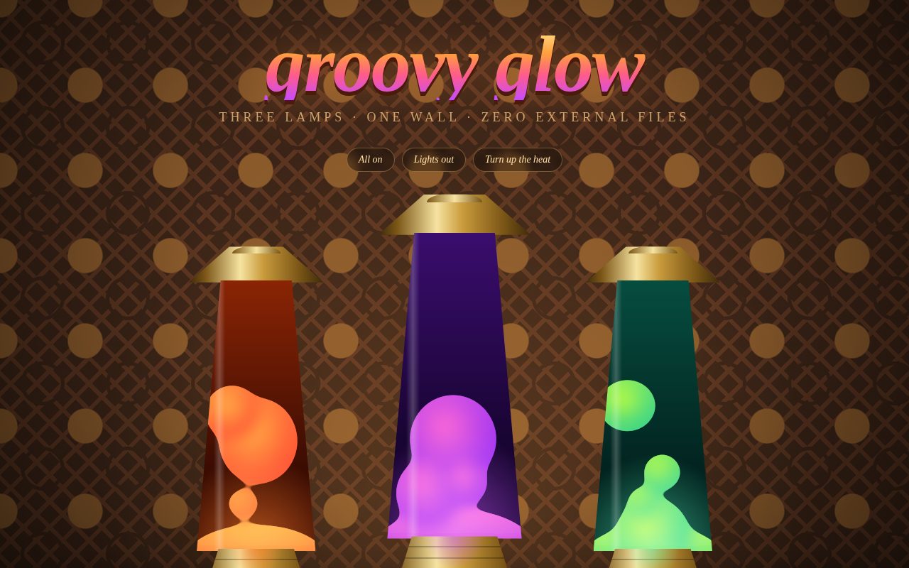 Groovy Glow — Three CSS Lava Lamps screenshot