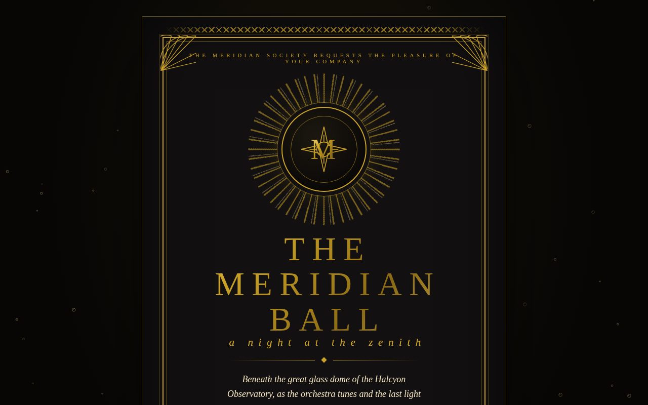 The Meridian Ball — Art Deco Gala Invitation screenshot
