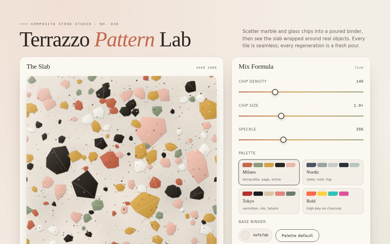 Terrazzo Pattern Lab screenshot