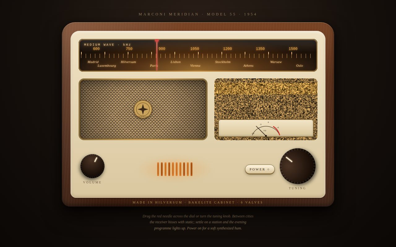 Marconi Meridian 55 — Vintage Radio Tuner screenshot