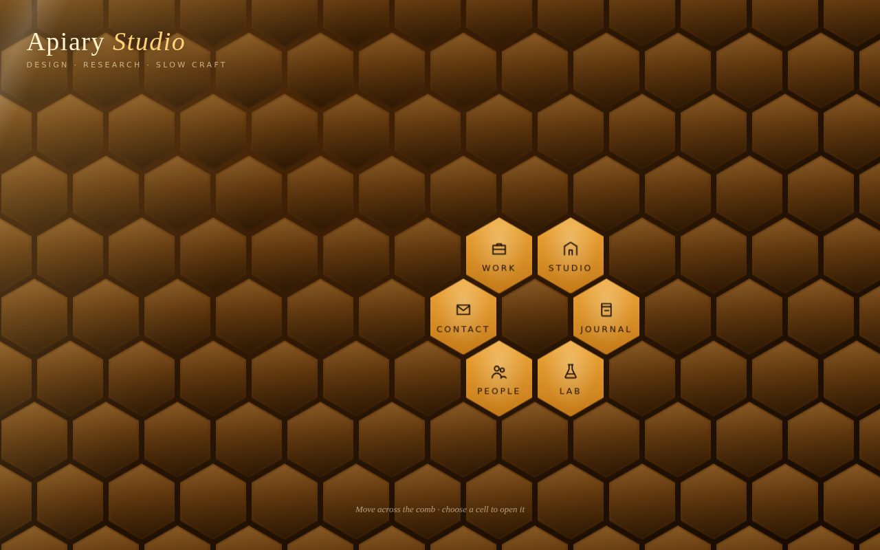 Apiary Studio — Honeycomb Hexagonal Navigation screenshot