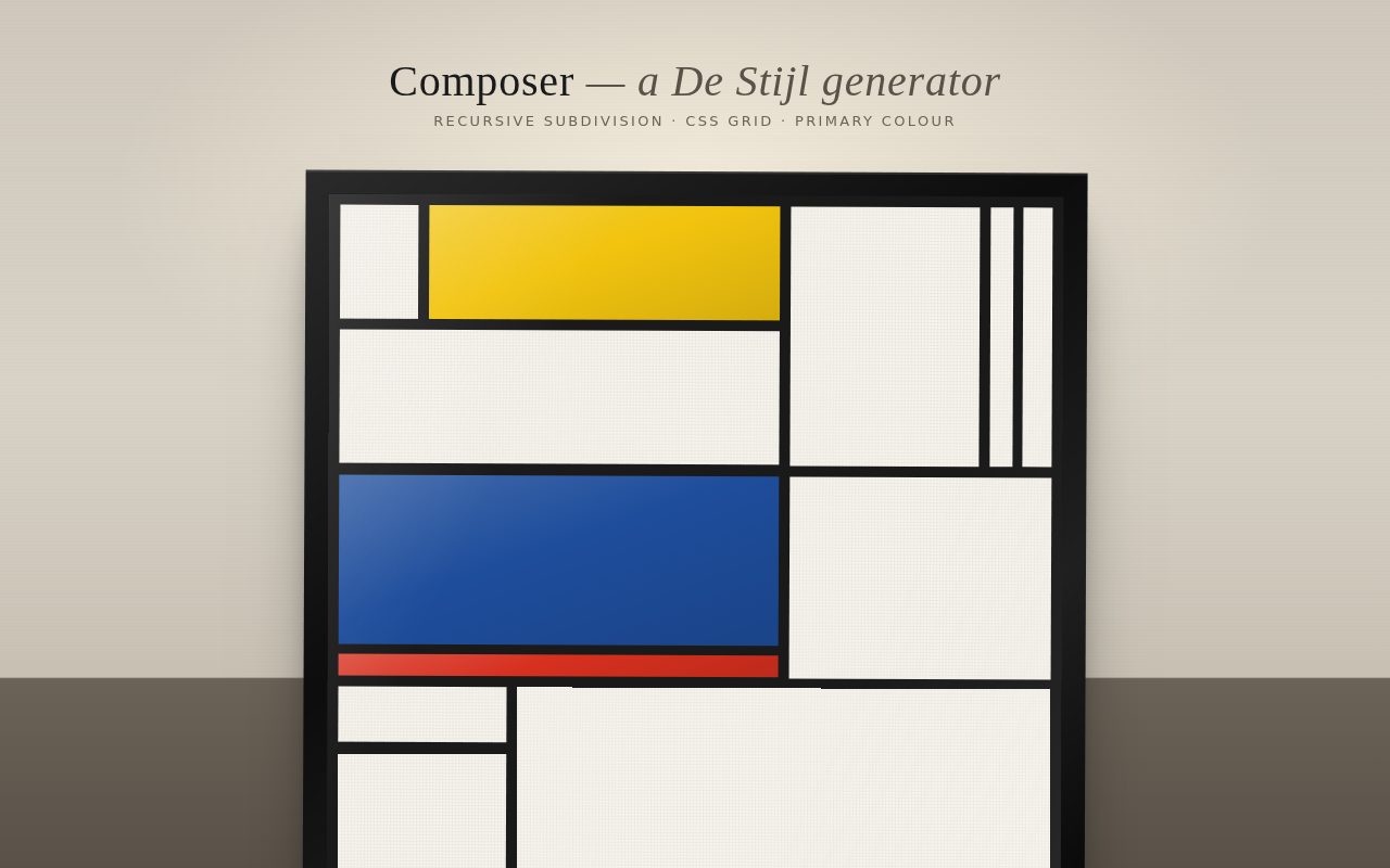 Composer — A De Stijl Generator screenshot