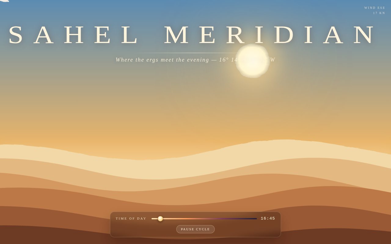 Sahel Meridian — Desert Dunes at Golden Hour screenshot