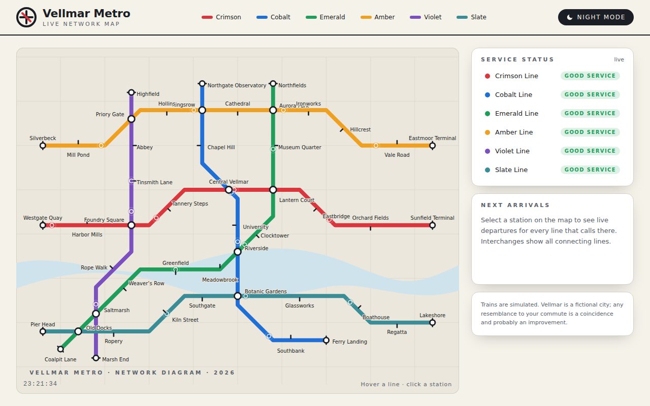 Vellmar Metro — Live Network Map screenshot