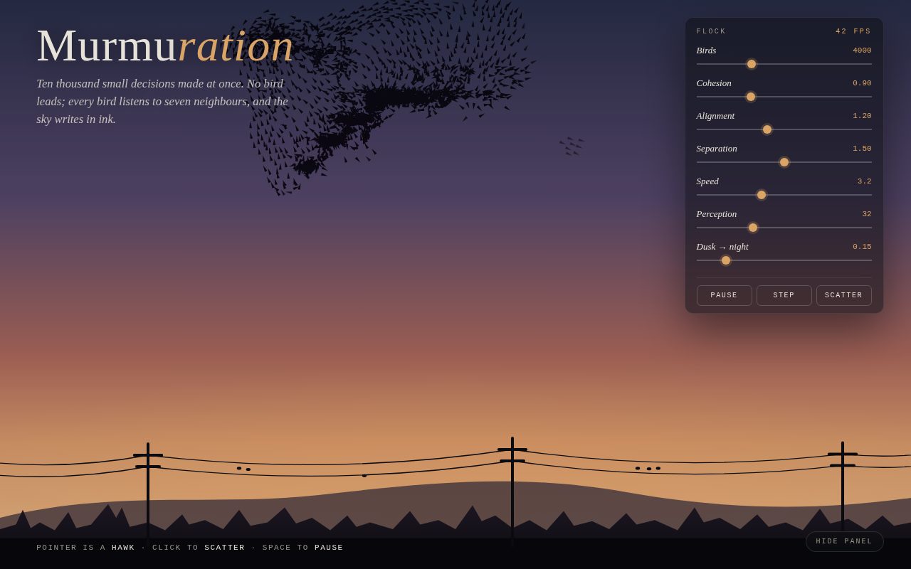 Murmuration — Starlings at Dusk screenshot