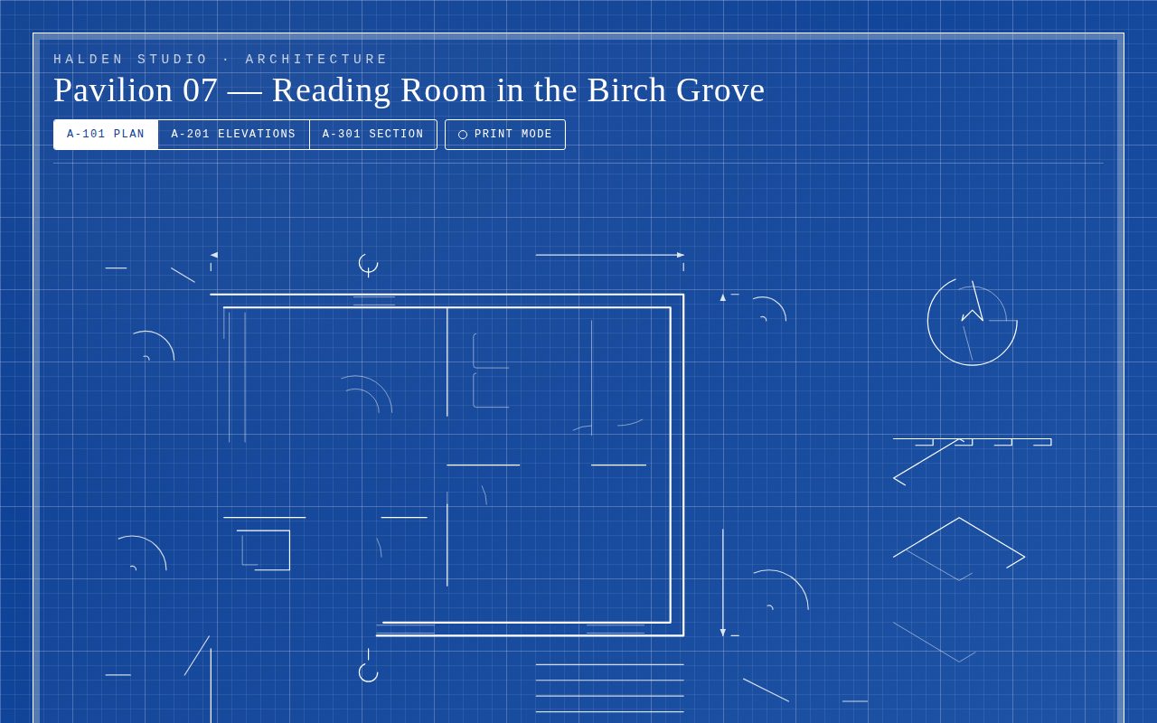 Pavilion 07 — Self-Drawing Blueprint screenshot