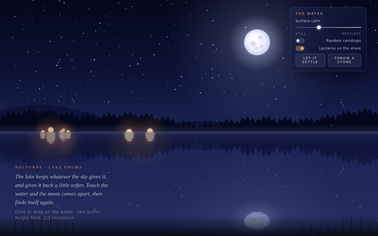 Still Water — Moonlit Ripple Reflection screenshot