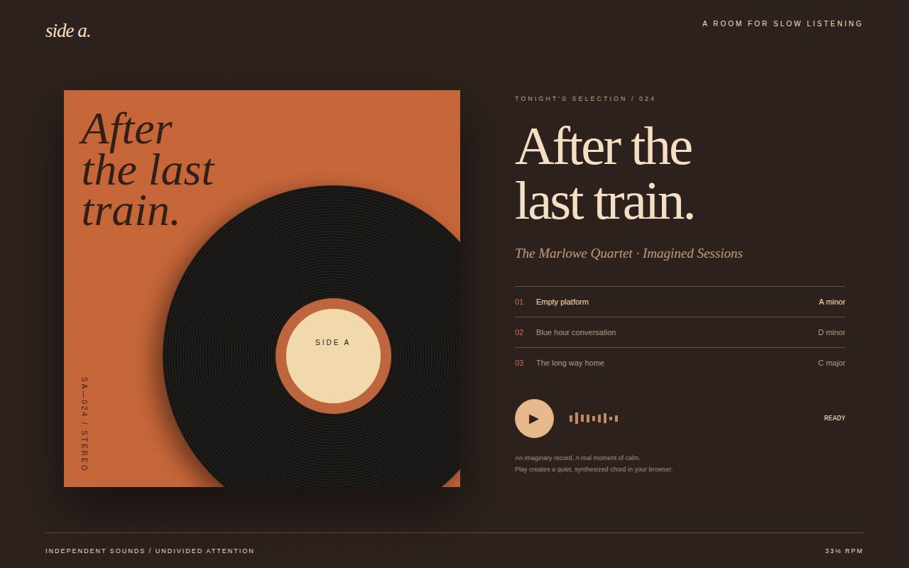 Side A — After the Last Train — screenshot
