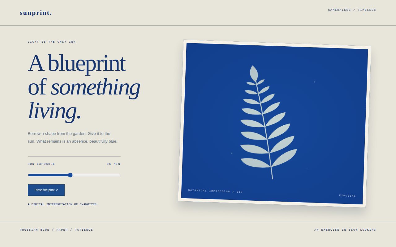 Sunprint — A Blueprint of Light — screenshot