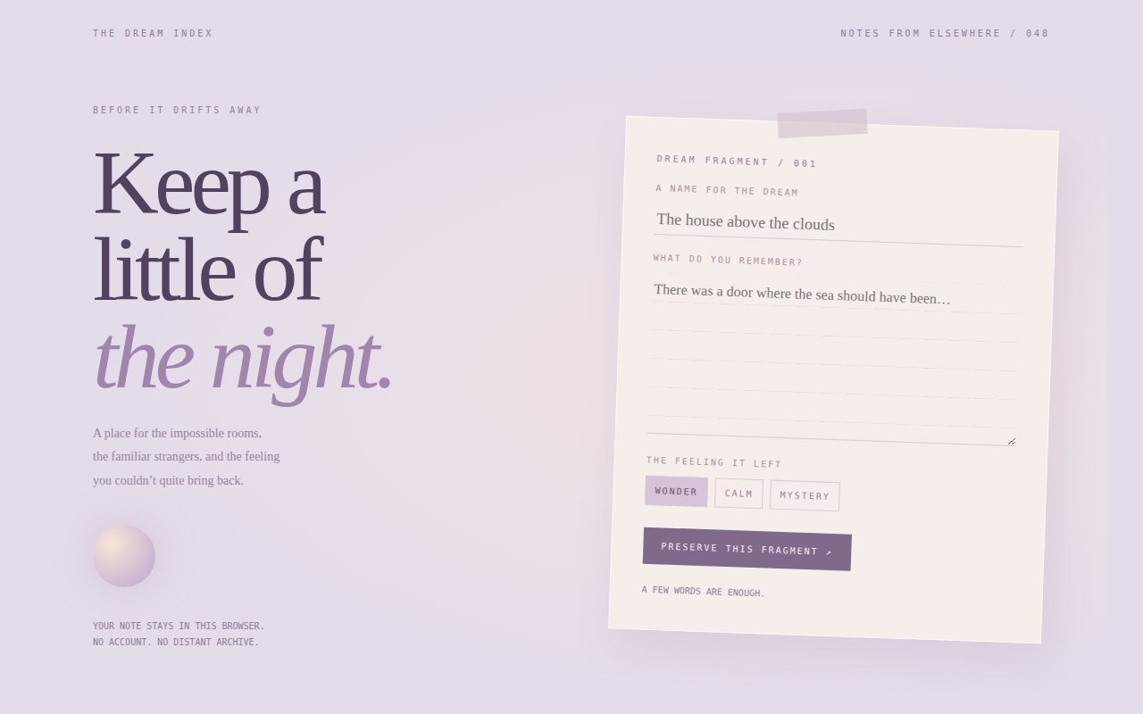 Keep a Little of the Night — screenshot