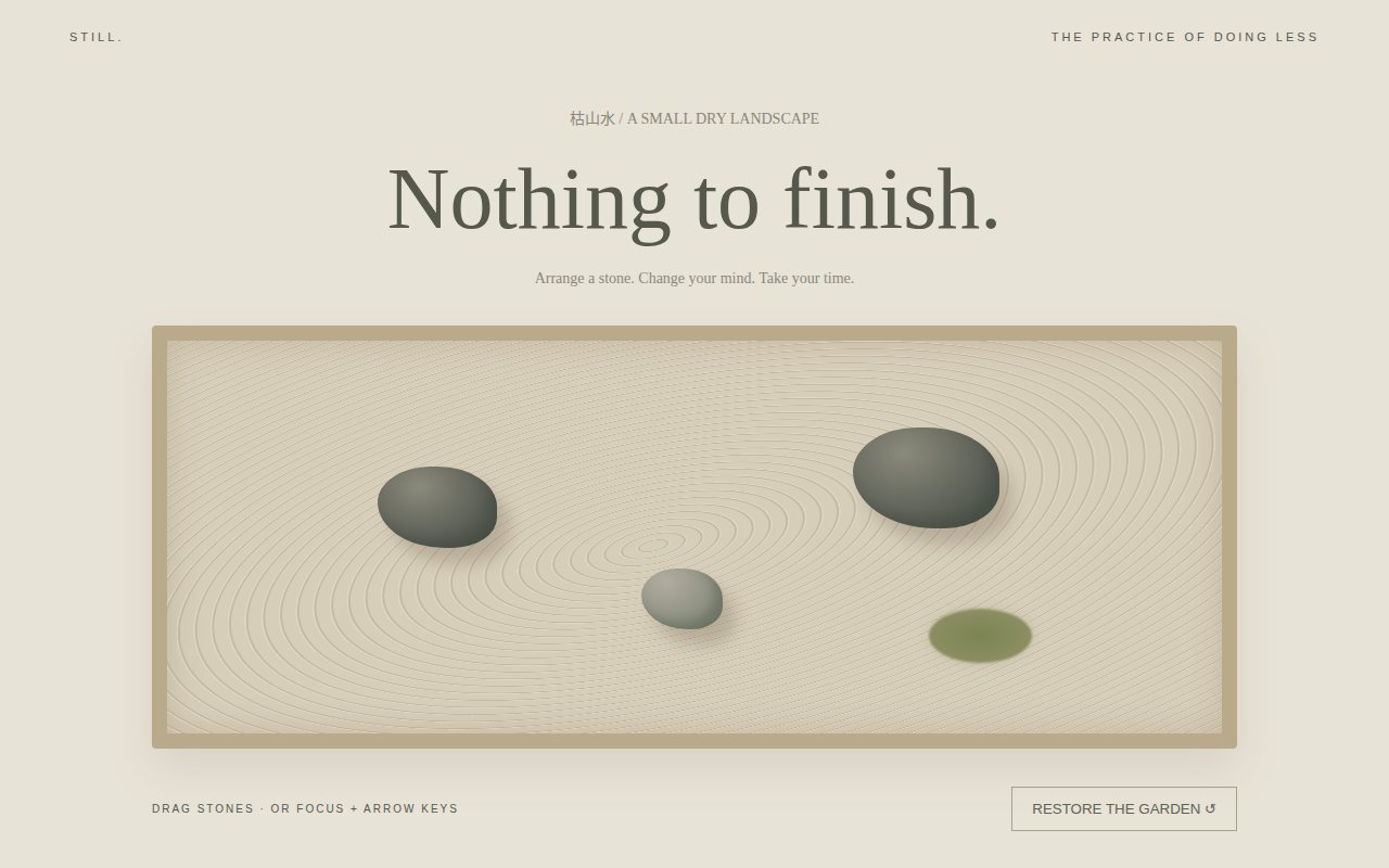 Still / A Small Garden — screenshot