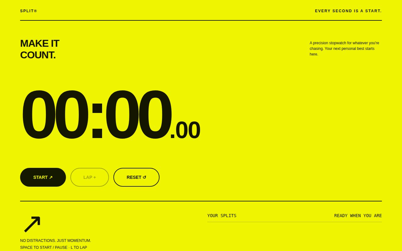 Split / Precision Timer — screenshot
