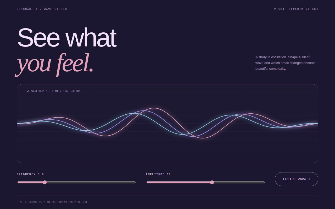 Resonance / Wave Studio — screenshot