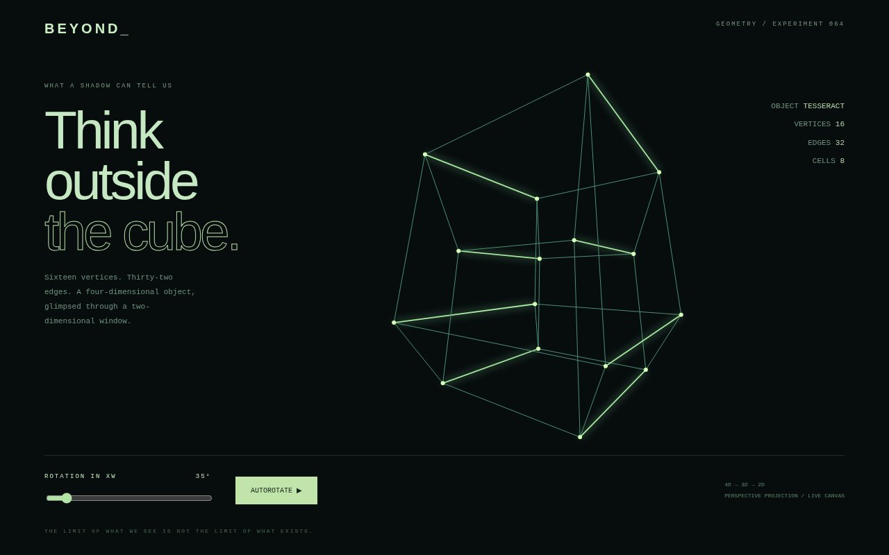 Beyond — Think Outside the Cube — screenshot